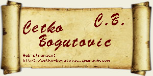 Ćetko Bogutović vizit kartica
